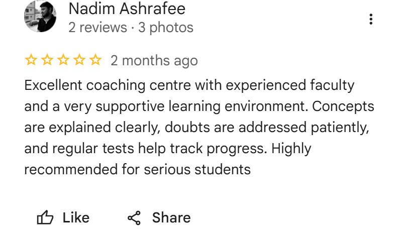 Google review by Nadim Ashrafee